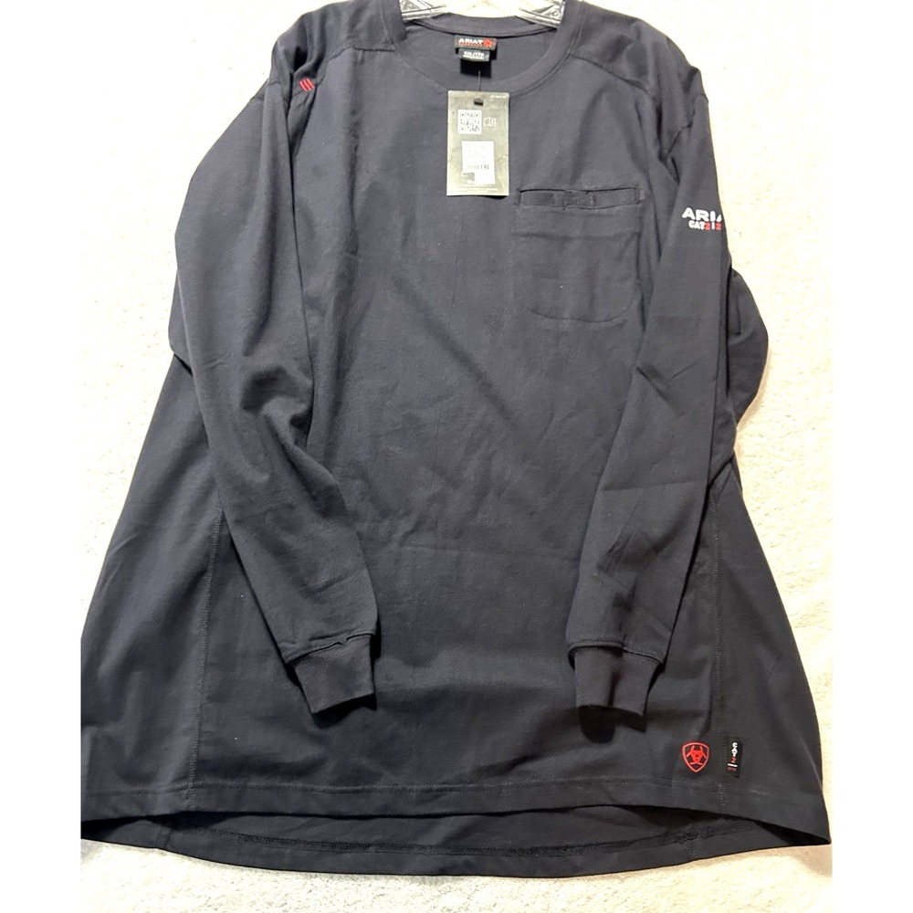 Ariat FR Men's Air Rig Life Graphic Men's 2XL Black Long Sleeve T-Shirt (E3)